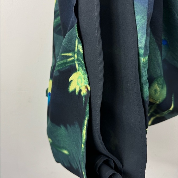 Vintage Petite Sophisticate Size 6 Black Floral 100% Silk Dress Dark Fairy Y2K - Picture 6 of 6